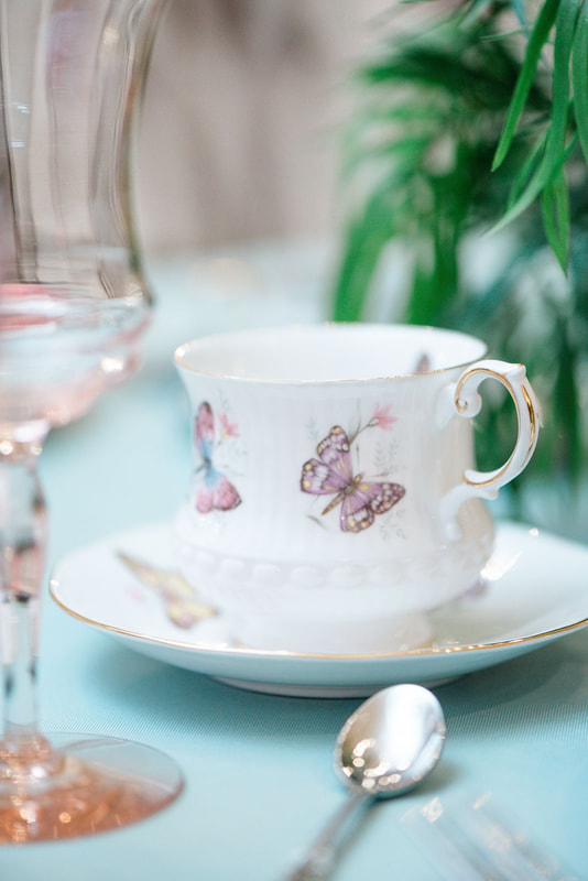 Bridal Shower Butterfly teacups for hire