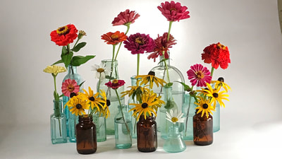 Flowers in bottles for rent