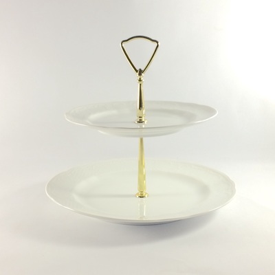 two tiered dish stand