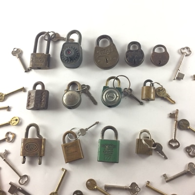 Antique locks to add to a centerpiece