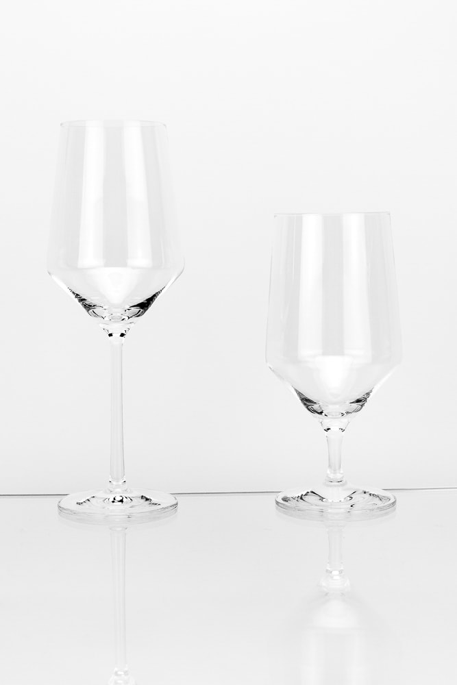Pure Modern water and wine stemware in Crystal Lake Illinois
